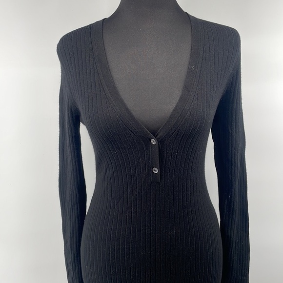 Aritzia Wilfred ribbed sweater dress curvy fitted Layla dress midi sz sm - Picture 7 of 11